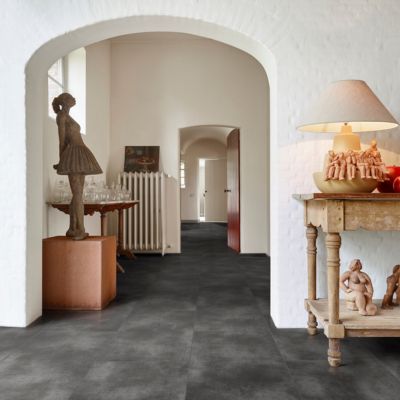 luxury vinyl plank floors in an entryway